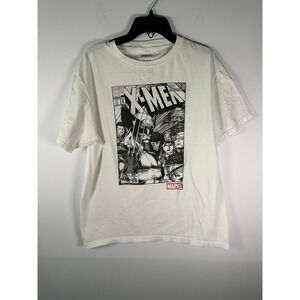 Marvel T-Shirt Mens M X-Men Wolverine Comic Graphic White Short Sleeve Tee